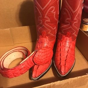 Authentic Alligator cowboy boots - nearly new